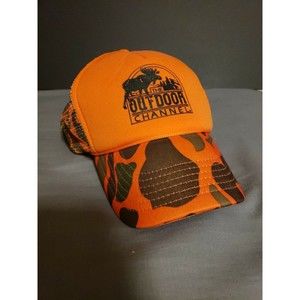 The Outdoor Channel Comouflage Orange Trucker Hunting Hat Snap Back